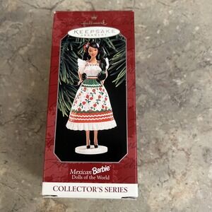 1998 Hallmark Mexican Barbie Dolls Of The World Christmas Ornament